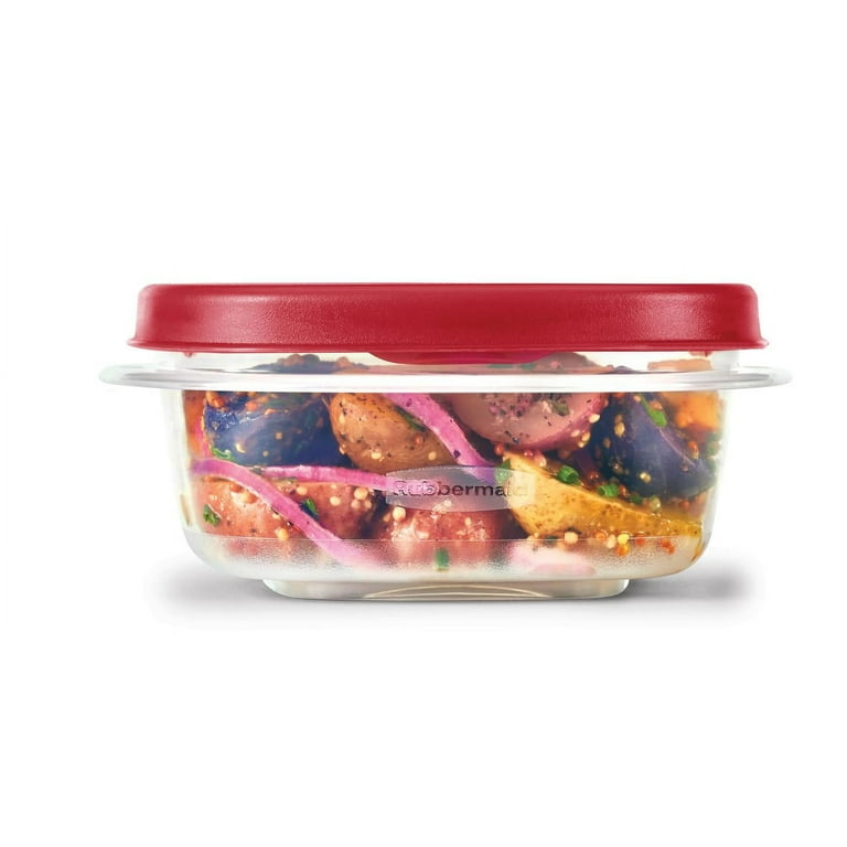 Rubbermaid Food Storage Containers With Easy Find Lids, Red-Clear, 24 –  ShopBobbys