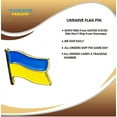 thumbnail image 5 of 2 x Ukraine PINs, Ukrainian Waving Flag Die-Cut Enamel Lapel PIN - .75", 5 of 6