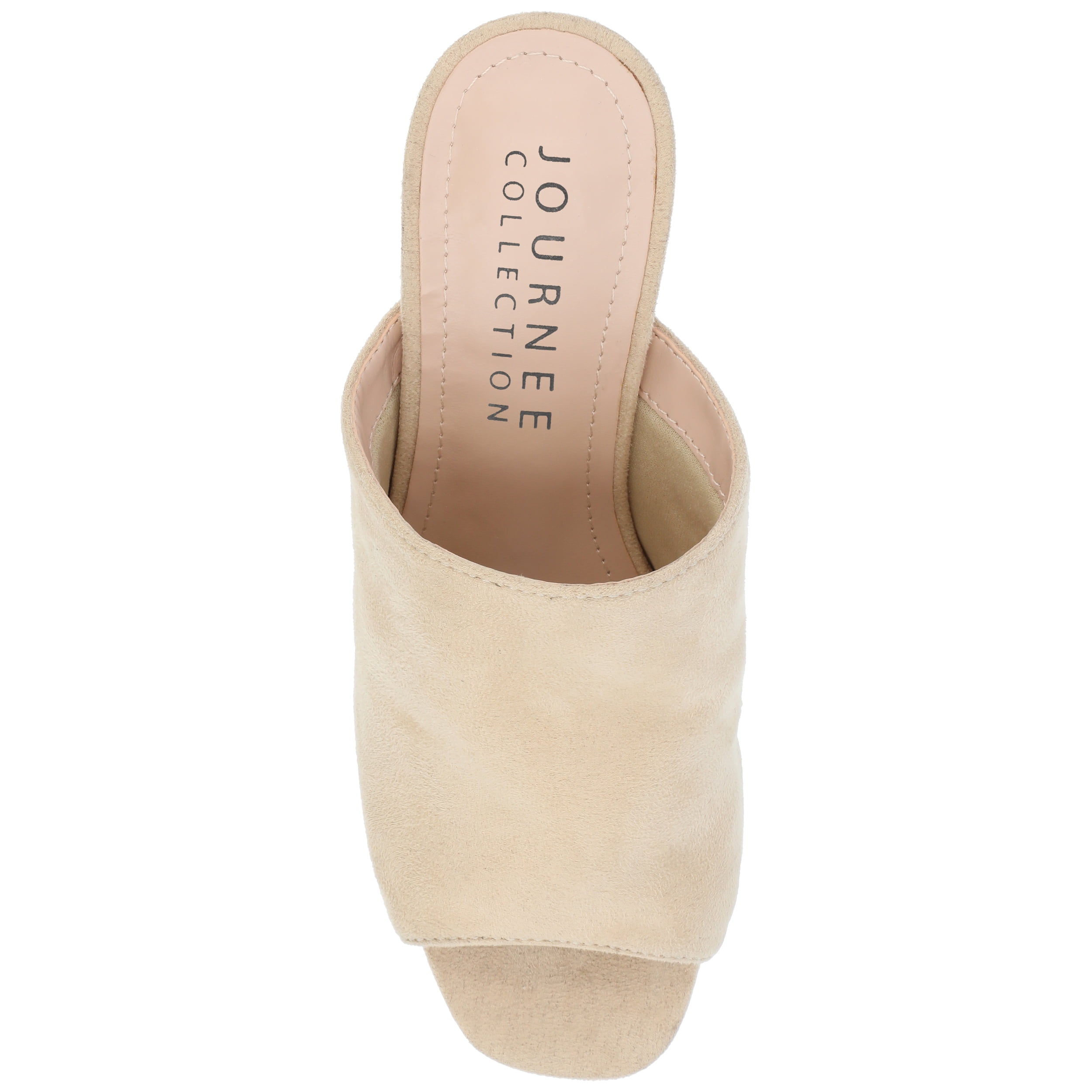 Journee Womens Adelaide Peep Toe Slip On Block Heel Sandals, Widths Available