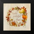 thumbnail image 2 of Tava Studios 15x15 Black Modern Framed Museum Art Print Titled - Pumpkin in Fall Wreath, 2 of 5