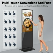 55 Inch Indoor Digital Signage Touchscreen Kiosk Floor Standing Advertising Display LCD Totem Interactive Monitor Android System with Auto Media Player