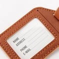 thumbnail image 4 of Leadrop Faux Leather Solid Color Luggage Tag Travel Suitcase ID Address Baggage Label, 4 of 11