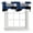 Blue, variant on Sage Green Black Grey Tie Up Valance Curtains for Windows, Kitchen Curtains Window Shades, Modern Irregular Geometric Abstract Light Filtering Roman Curtain Valances for Bedroom/Bathroom/Cafe 42"x12"