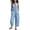 #01Sky Blue, variant on Jumpsuits for Women Wide Leg Casual Sleeveless V Neck Button Front Linen Jumpsuits Loose Fit Rompers Jumpers Summer Work Party Outfit Black XXL