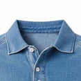thumbnail image 5 of COSFO Polo Shirts for Men Big and Tall Casual Short Sleeve Blue Vintage Classic T-Shirt Collared Summer Relaxed Fit Pullover Tops, 5 of 6