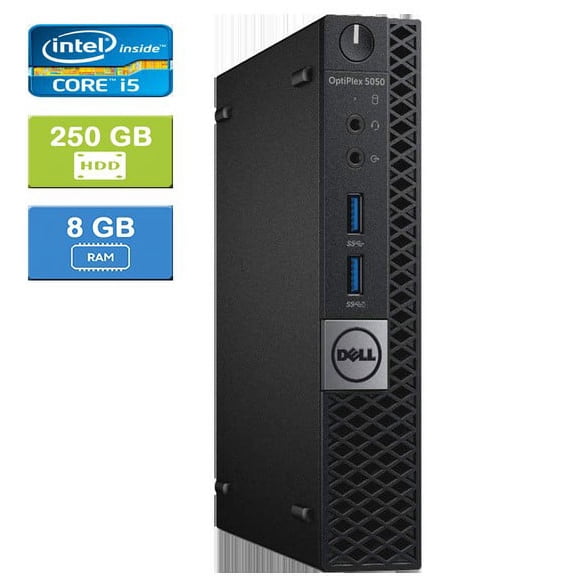 Used: Dell 5050 MICRO Intel Core i5-7600T , 8GB, 250GB SSD, Win 10 Pro