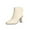 Beige, variant on Fesfesfes Faux-Leather Boots for Women Chunky Heel High Heel Ankle Boots Women's And Winter Fashion Casual Boots 4.5(35)
