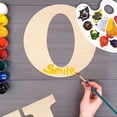 thumbnail image 2 of Unpolished Wooden Ornament DIY Minimalist Decorative 26 Letters Alphabets Block Home Decor, 2 of 10