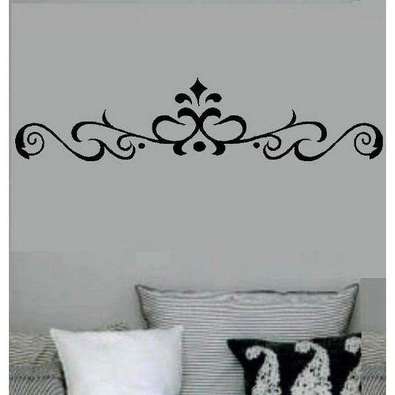 Decal ~ SCROLL EMBELLISHMENT #10 ~ WALL DECAL 8.5" X 37"