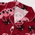 thumbnail image 5 of MEZZALL Women Halloween Print Pajama Set Lapel Collar Button Closure Chest Pocket Short Sleeve Tops With Elastic Waist Shorts Loungewear Sleepwear For Holiday 2 Piece Holiday Pjs, 5 of 9