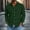 Army Green, variant on Men's Summer Retro Linen Cotton Dress Shirt, Long Sleeve Casual Loose Button Down Shirt with Dual Chest Pockets White