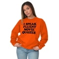 thumbnail image 4 of Speak Fluent Movie Quotes Classic Unisex Plus Size Sweatshirt Brisco Brands 3X, 4 of 6