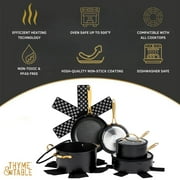 Thyme & Table 12-Piece Ceramic Non-Stick Cookware Set Signature Collection, Non-Toxic Pots and Pan Set