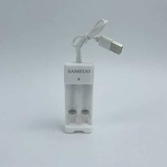 SAMEUO Battery Charger with 2 Charging Slots for AA AAA Rechargeable Batterie