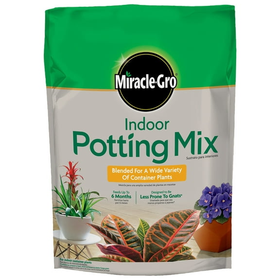 Miracle-Gro Indoor Potting Mix, Blended for a Variety of Houseplants, 6 qt.