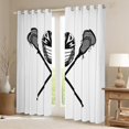 thumbnail image 2 of Erosebridal Lacrosse Print Curtains and Drapes (52x84), Vintage Sports 30%-50% Blackout Curtains for Bedroom, Teens Teenager Curtains for Living Room, Bedroom Curtains Bedroom Decoration, 2 of 6