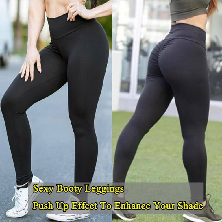 Women Scrunch Butt Lifting Leggings Booty High Waisted Workout Ruched Yoga  Pants 