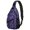 Astronaut and Mushroom Purple Pattern, variant on Alien Peace Sign Black Pattern Sling Backpack, Unisex Hiking Chest Pack with Side Mesh Pockets, Adjustable Ambidextrous Strap Gift Ideas for Hiking Cycling Walking
