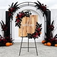 thumbnail image 6 of 2-Piece 25.59 Inch Gothic Dark Red and Black Artificial Flower Swags for Halloween Wedding Welcome Sign, Silk Rose Floral Arch Decor, 6 of 7