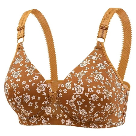Clearance! Women s Movement Proof Bra with Side Buckle for Comfortable Support and Full Coverage 36 Size Brown