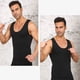 thumbnail image 3 of pstuiky Camisetas sin mangas para hombre, Camiseta deportiva ajustada de color liso para hombre, elástica, moldeadora, para fitness y ocio Tops elegantes para mujer l, 3 of 4