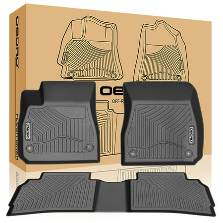 - oEdRo Heavy Duty Rubber Floor Mats Black for 2016-2019 Chevrolet Malibu Full Set Liners All-Weather;includes 1st & 2nd Front Row and Rear Floor Liner Full Set