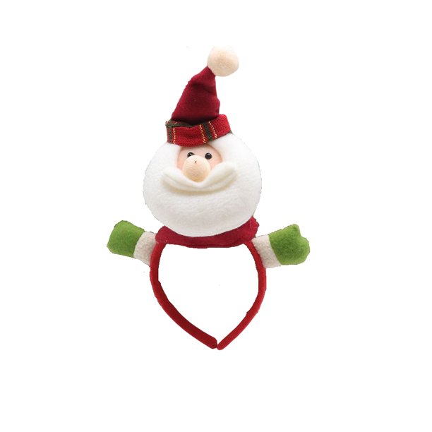 Naiovety Navidad 3D muñeca diadema muñeco de nieve banda para el cabello sombrero de invierno accesorios de estilo de Navidad aro fiesta Papá Noel