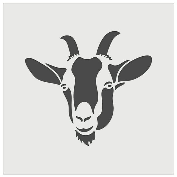 Toggenburg Goat Face DIY Cookie Wall Craft Stencil - 5.5 Inch