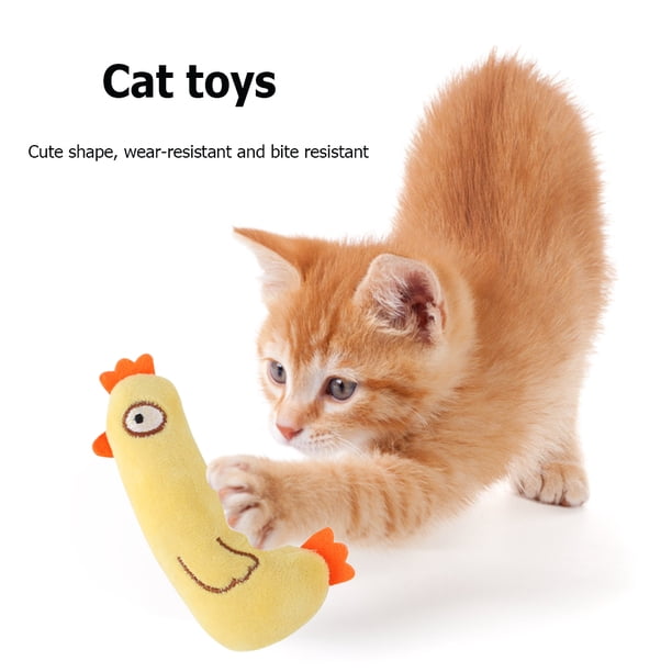Juguetes de peluche para perros, animales, gatos, masticar, morder, mascotas, sonido, juguetes interactivos (pollo)