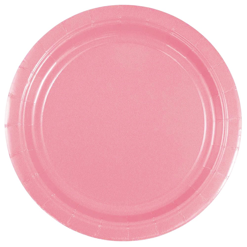 JAM Small Pink Plastic Party Plates, 7 Inches, 50/Pack