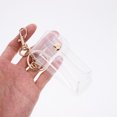 thumbnail image 4 of KAKOWELY PVC Chapstick Pouch Keychain Transparent Sleeve Fashion Lipstick Holder Key Rings (Golden Keychain),3.43X"X1.3"X0.98", 4 of 5