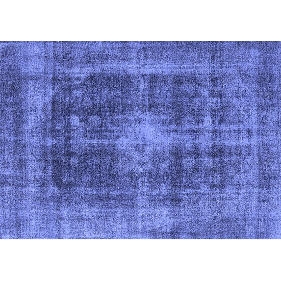 Ahgly Company Indoor Rectangle Oriental Blue Industrial Area Rugs, 7' x 9'