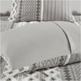 thumbnail image 5 of JERFIT Geometric Chenille Tufted Comforter Set, 100% Cotton Gray Printed Queen Full Bedding, 3-Piece with Shams, Hypoallergenic & OEKO-TEX Certified, 5 of 10