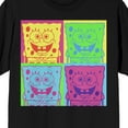 thumbnail image 2 of Spongebob Squarepants Neon Squares Crew Neck Short Sleeve Men's Black T-shirt-Large, 2 of 4