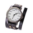 thumbnail image 2 of Jumpingount Couple Leather Alloy Watch Women Men Adjustable Party Traveling Wrist Style Wristwatch Leather Band Casual Accessory Banquet Relojes Negro, 2 of 6