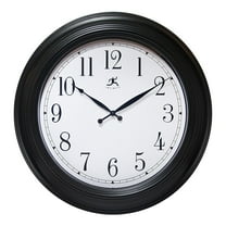 Infinity Instruments 24 Inch Classical Indoor Room Decorative Wall Clock, Black