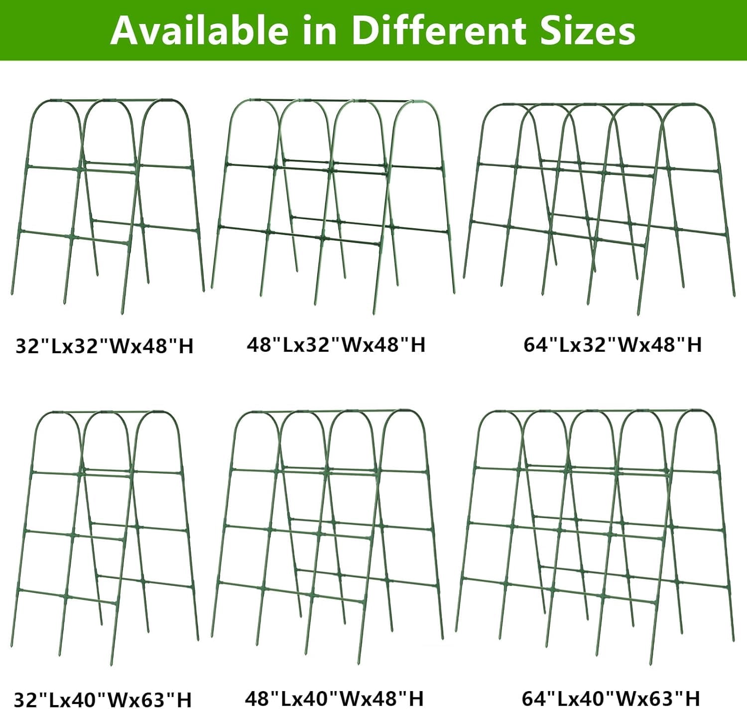 Cucumber Trellis for Raised Bed, U-Shape Garden Trellis for Climbing Plants Outdoor, Metal Arch Vegetables Trellis, Plant Support for Grape Vine Beans Squash Peas Flower