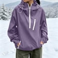 thumbnail image 7 of Admvng Women's Windproof Jacket Half Zip Pullover Drawstring Pocket Lightweight Water Resistant Outdoor Travel Windbreaker Coat, 7 of 7