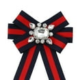 thumbnail image 1 of Dalazy Mode Nœud Papillon Broche Collier Cristal Bijou Cravate Ruban, 1 of 3