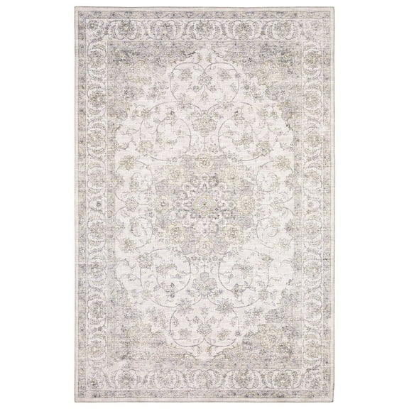 Oriental Weavers Myers Park Area Rug - MYP01 - 8'9" x 12' - in Beige/ Gold - Vintage Inspired, Stain Resistant, Family and Pet Friendly , Dining, Living Room Rug