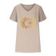 thumbnail image 3 of Camiseta de Manga Corta con Cuello en V con Impresión de Girasol, Algodón Casual Y Top de Cáñamo, 3 of 4