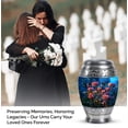 thumbnail image 4 of Rose Urn For Ashes For Women Small Set Of 4 - Cremation Keepsake Urn For Ashes For Grand Father - 1 Large Urns For Adult Men And Woman - Blue Urns For Adult Male And Female - 10&3 Inch, 4 of 6