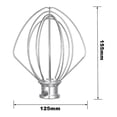 thumbnail image 2 of Batidor de acero inoxidable 5k452ww para máquina de cocina Kitchenaid, 2 of 5