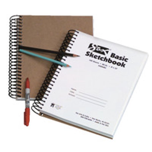Sax Basic Spiral Binding Sketchbook, 80 lbs, 8 x 10 Inches, 100 Sheets