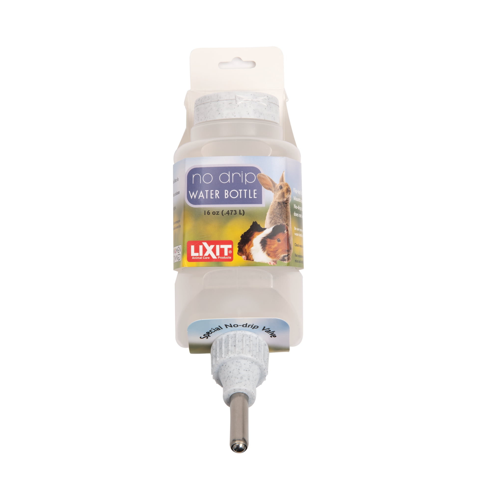 Lixit Top Fill No-Drip Water Bottle 16oz for Small Pets