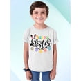 thumbnail image 2 of Happy Easter Egg Hunting Church Christian Event Group Youth T-shirt, Youth S, White, 2 of 5