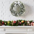 thumbnail image 3 of Gymax 24'' Cypress Christmas Wreath Artificial Frosty Xmas Wreath Holiday Decoration, 3 of 10