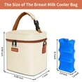 thumbnail image 2 of Bolsa enfriadora de leche materna Mancro con bolsa de hielo de 8,5 L, color beige, 2 of 9