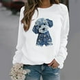 thumbnail image 2 of Danhjin Women's Trendy Sweatshirts Print Loose Fashion Pullover Tops Fall Winter Long Sleeve Crew Neck Graphic Casual Comfy Soft Shirts, 2 of 6