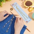 thumbnail image 3 of 2 Pcs 2 Styles Bee Knitting Row Counter Chains Acrylic Number Stitch Markers Glass Beaded Crochet Stitch Marker Charms Crocheting Accessories for Weaving Sewing Quilting, 3 of 6